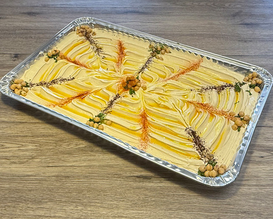 Halal catering hummus tray for Calgary events and parties